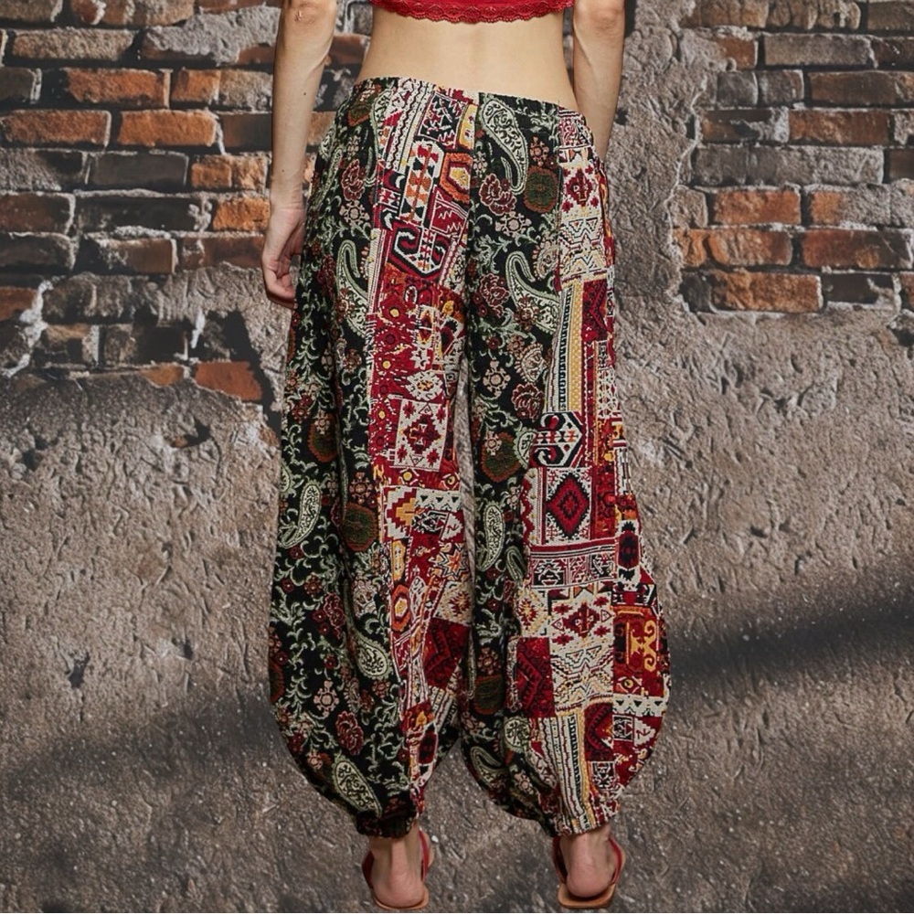 POL Multicolor Patchwork Wide Leg Pants - Picture 3 of 7